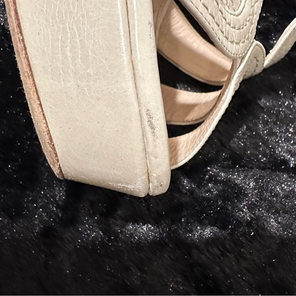 Prada Cream Leather Strappy platform Sandals Y2K 80s 90s retro glam corpcore - Picture 12 of 12